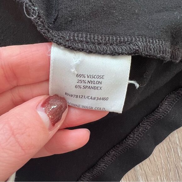 Eileen fisher ponte longline jacket w/ waist tie in black womens size L (flaw) - Picture 6 of 7